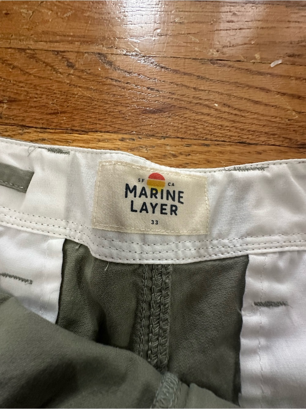 Marine Layer Men's Olive Green Shorts - Picture 3 of 3